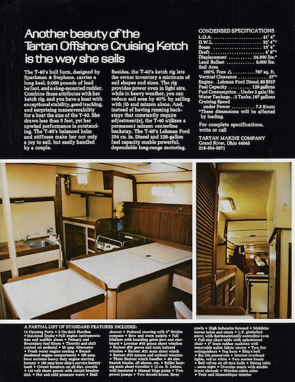Tartan Offshore 40 Cruising Ketch Brochure