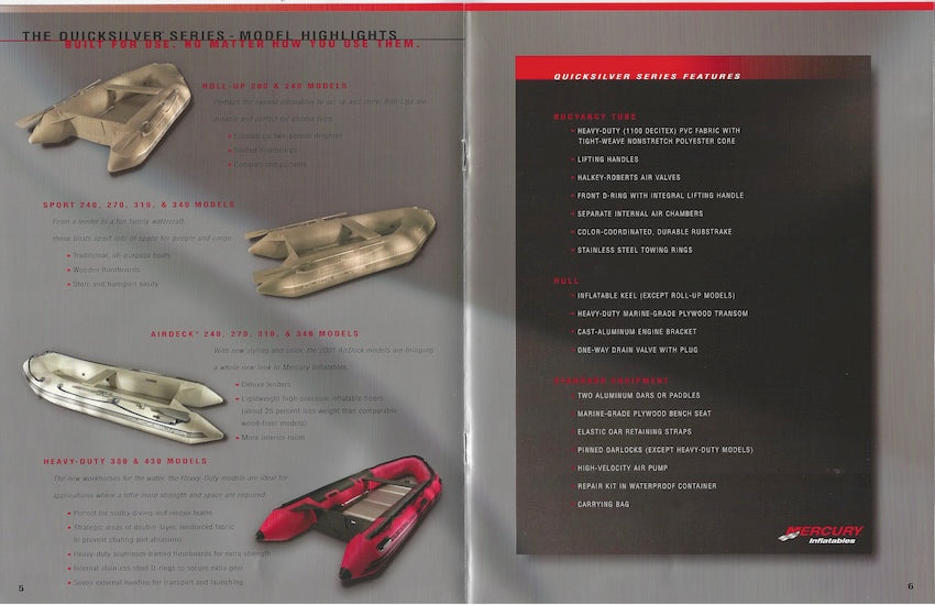 Mercury 2001 inflatable Brochure