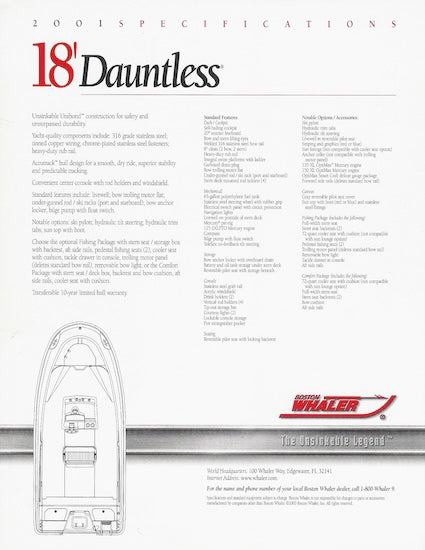 Boston Whaler Dauntless 18 Brochure