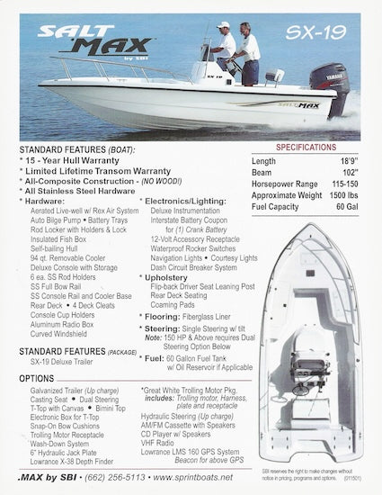 Salt Max SX-19 & SX-22 Brochure