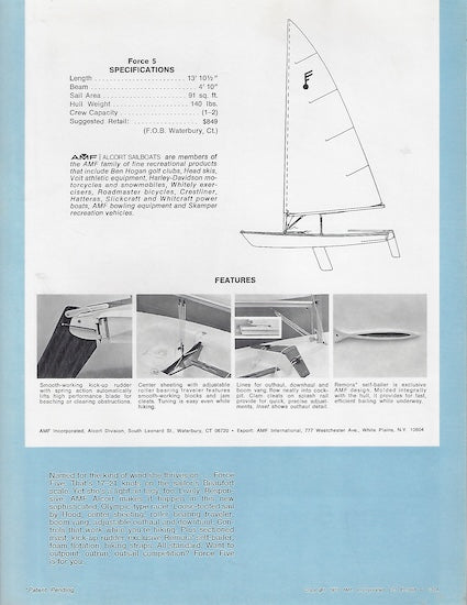 AMF Alcort Force 5 Brochure