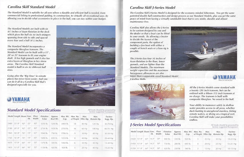 Carolina Skiff 2001 Brochure