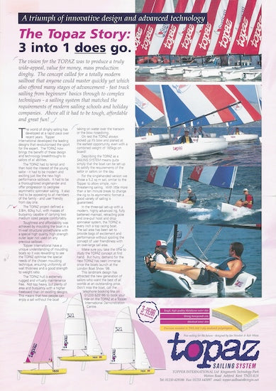Topper Topaz Sailing System Brochure