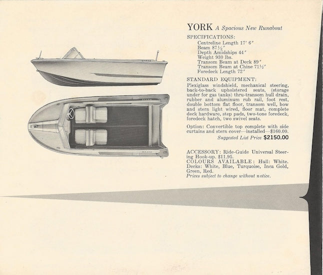 Owens 1961 Fleetships Canada Brochure