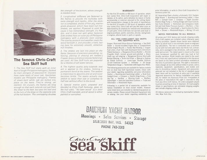 Chris Craft 1965 Sea Skiff Brochure