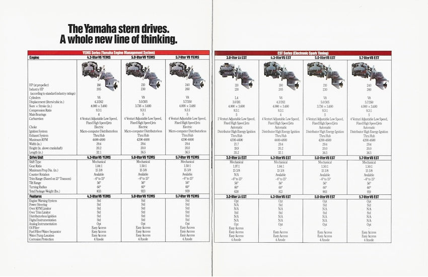 Yamaha 1991 Sterndrive Brochure