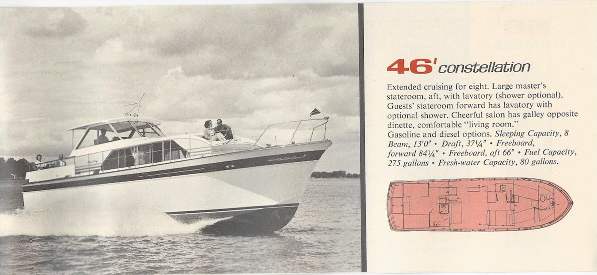 Chris Craft 1965 Constellation Mini Brochure
