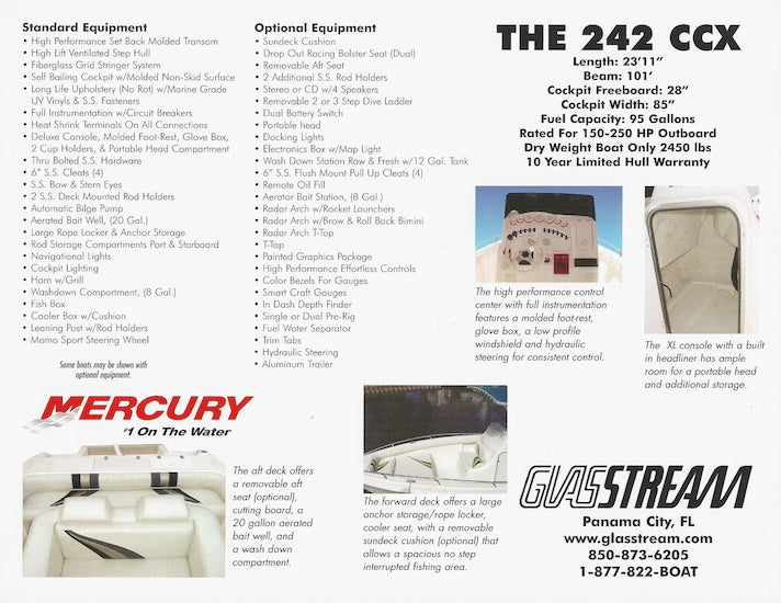 Glasstream 242 CCX Brochure