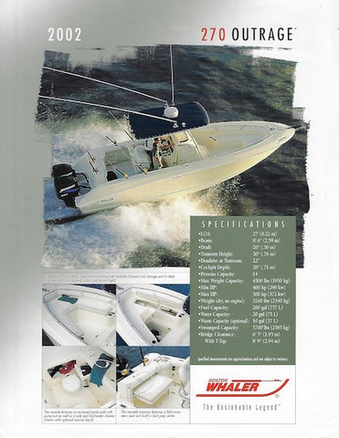 Boston Whaler 270 Outrage Brochure