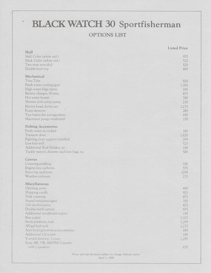 Black Watch 30 Brochure