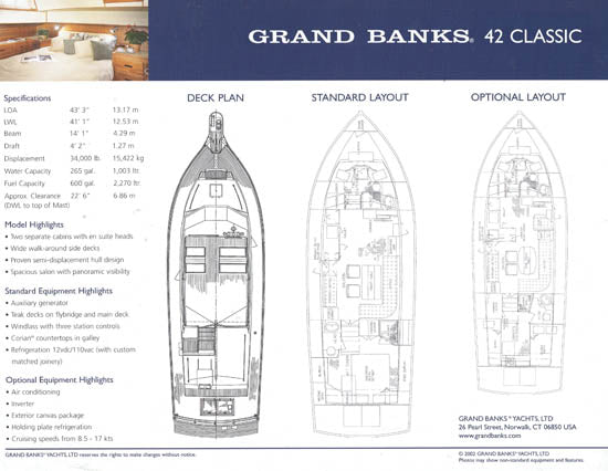 Grand Banks 42 Classic Brochure – SailInfo I boatbrochure.com