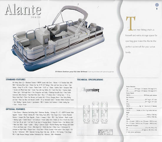 Premier 1998 Pontoon Brochure