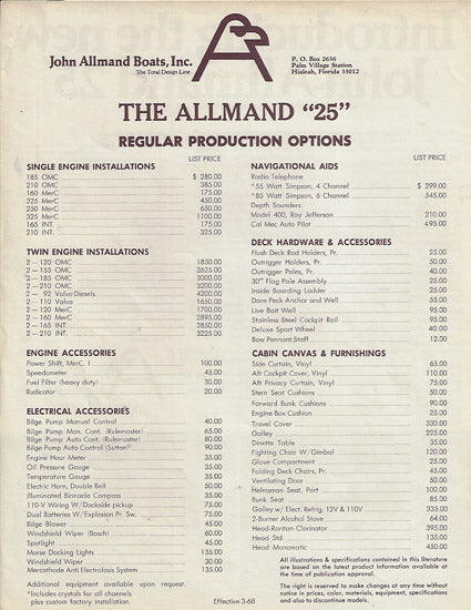 Allmand 25 Specification Brochure