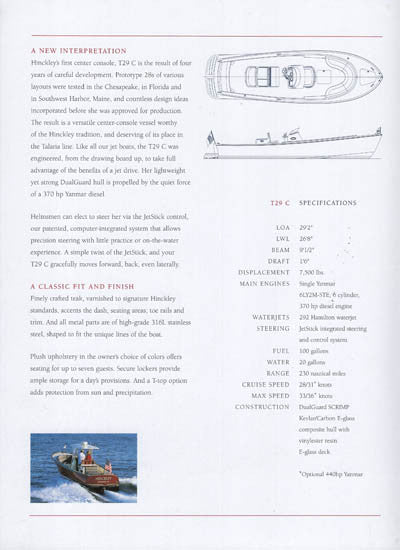 Hinckley 2003 Power Brochure
