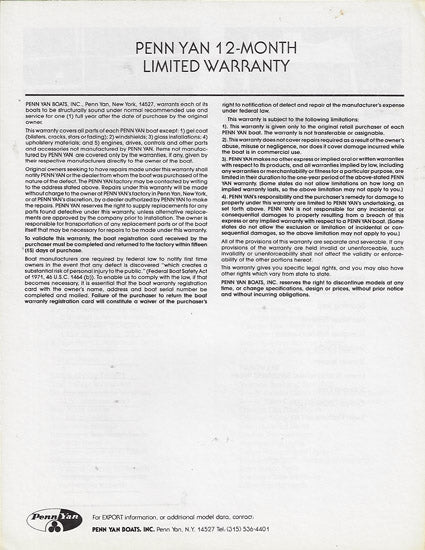 Penn Yan 28 Express Sedan Brochure