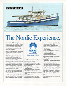 Nordic Tugs 42 Brochure
