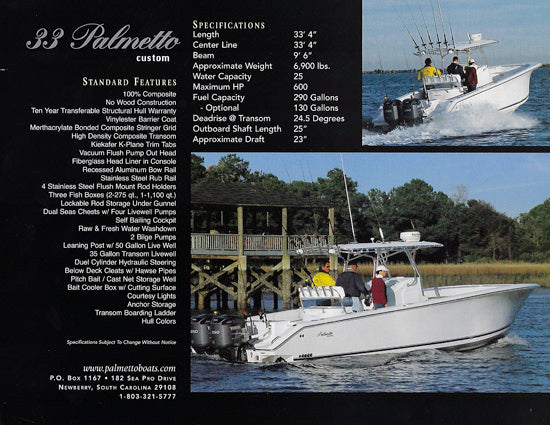 Palmetto 33 Custom Brochure