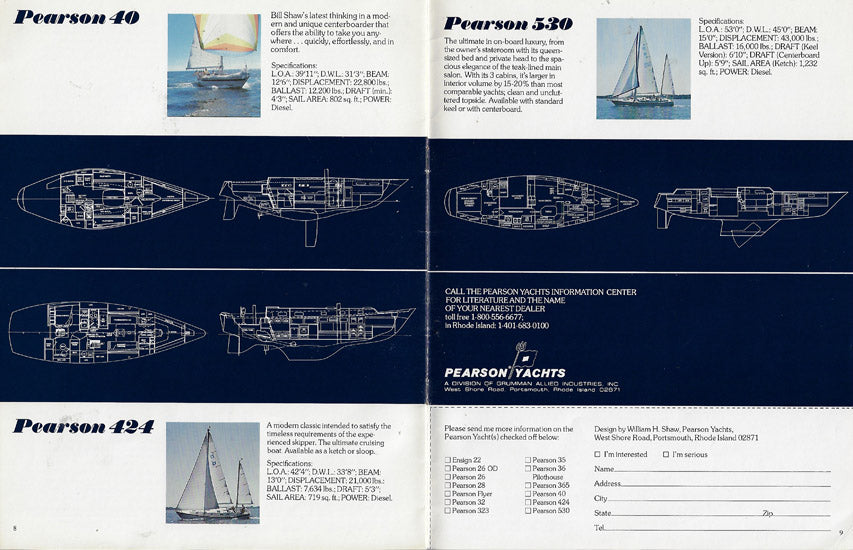 Pearson 1981 Brochure