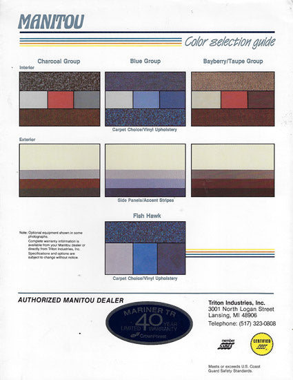 Manitou 1988 Pontoon Brochure
