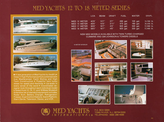 Med Yachts 1991 Brochure