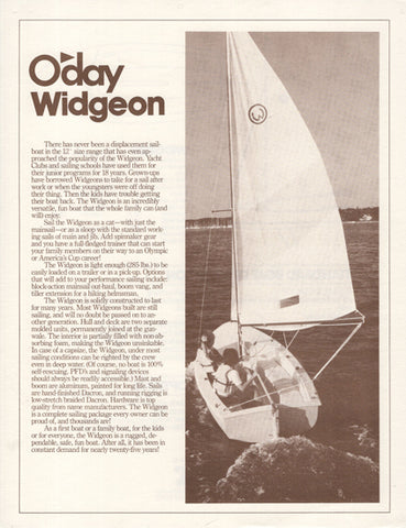 O'Day Widgeon Brochure