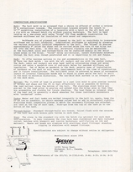 Spencer S-51 / S-53 Brochure