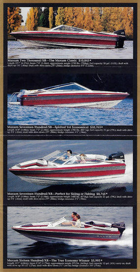 Maxum 1989 Poster Brochure