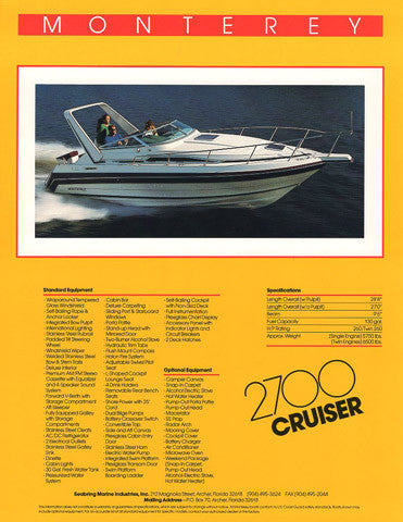 Monterey 2700 Cruiser Brochure