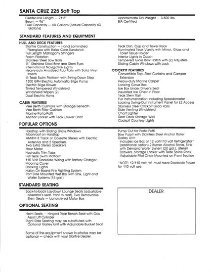 Starfire 215 Santa Cruz Soft Top Brochure