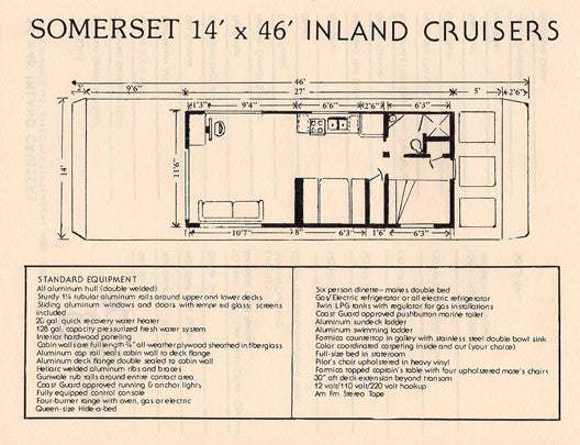 Sumerset 1981 - 82 Houseboat Brochure Package