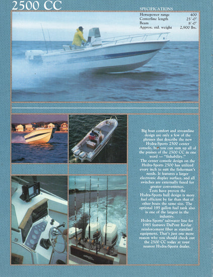 Hydra Sports 1985 Saltwater Brochure