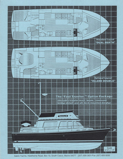 Sabreline 36 Motor Yacht Specification Brochure