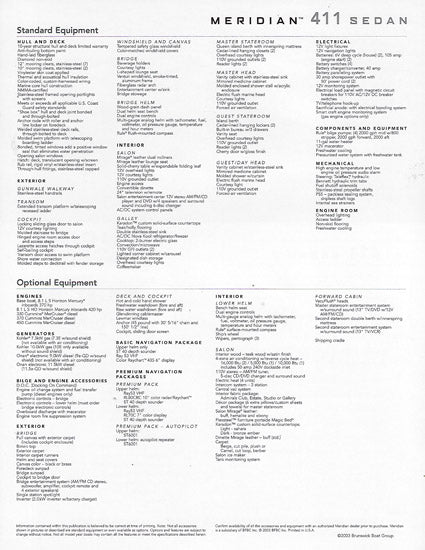 Meridian 411 Sedan Brochure