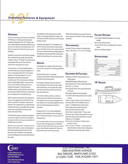 C-Dory 19 Brochure