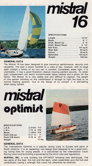 Mistral 1980s Brochure