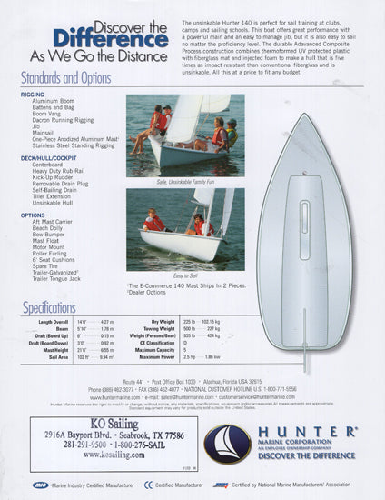 Hunter 140 Brochure