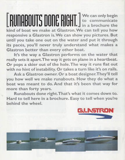 Glastron 1997 Abbreviated Brochure