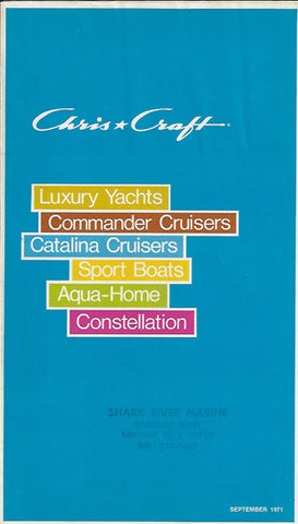 Chris Craft 1972 Poster Brochure
