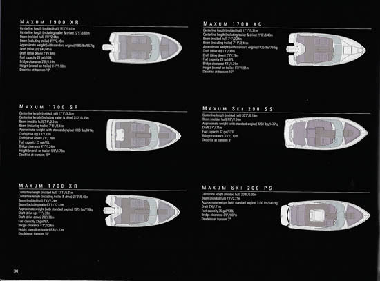 Maxum 1998 Sun Boats Brochure