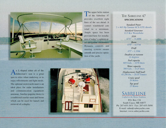 Sabreline 47 Brochure