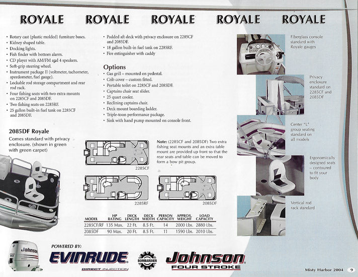 Misty Harbor 2004 Pontoon Brochure