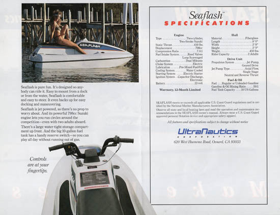 Ultranautics Seaflash Brochure – SailInfo I boatbrochure.com