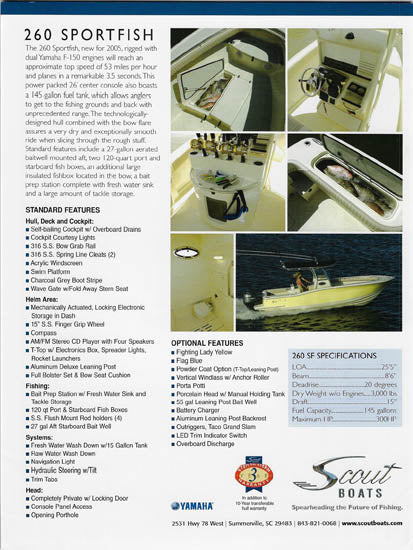 Scout Sportfish 260 Brochure