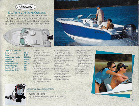 Sea Pro 2005 Brochure – SailInfo I boatbrochure.com