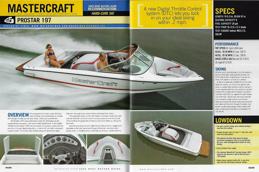 Mastercraft 2005 Waterski Magazine Reprint Brochure