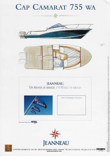 Jeanneau Cap Camarat 755 Walk Around Brochure