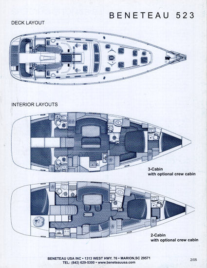 Beneteau 523 Specification Brochure