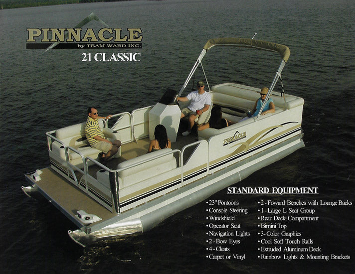 War Eagle 2004 Pinnacle Pontoon Brochure