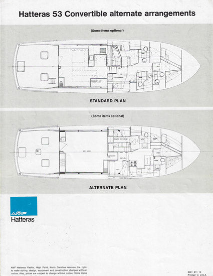 Hatteras 53 Convertible Brochure