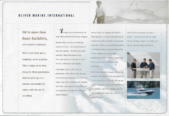 Oliver Marine Folder Brochure